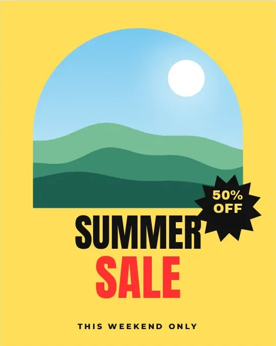 A sale poster made in Photo