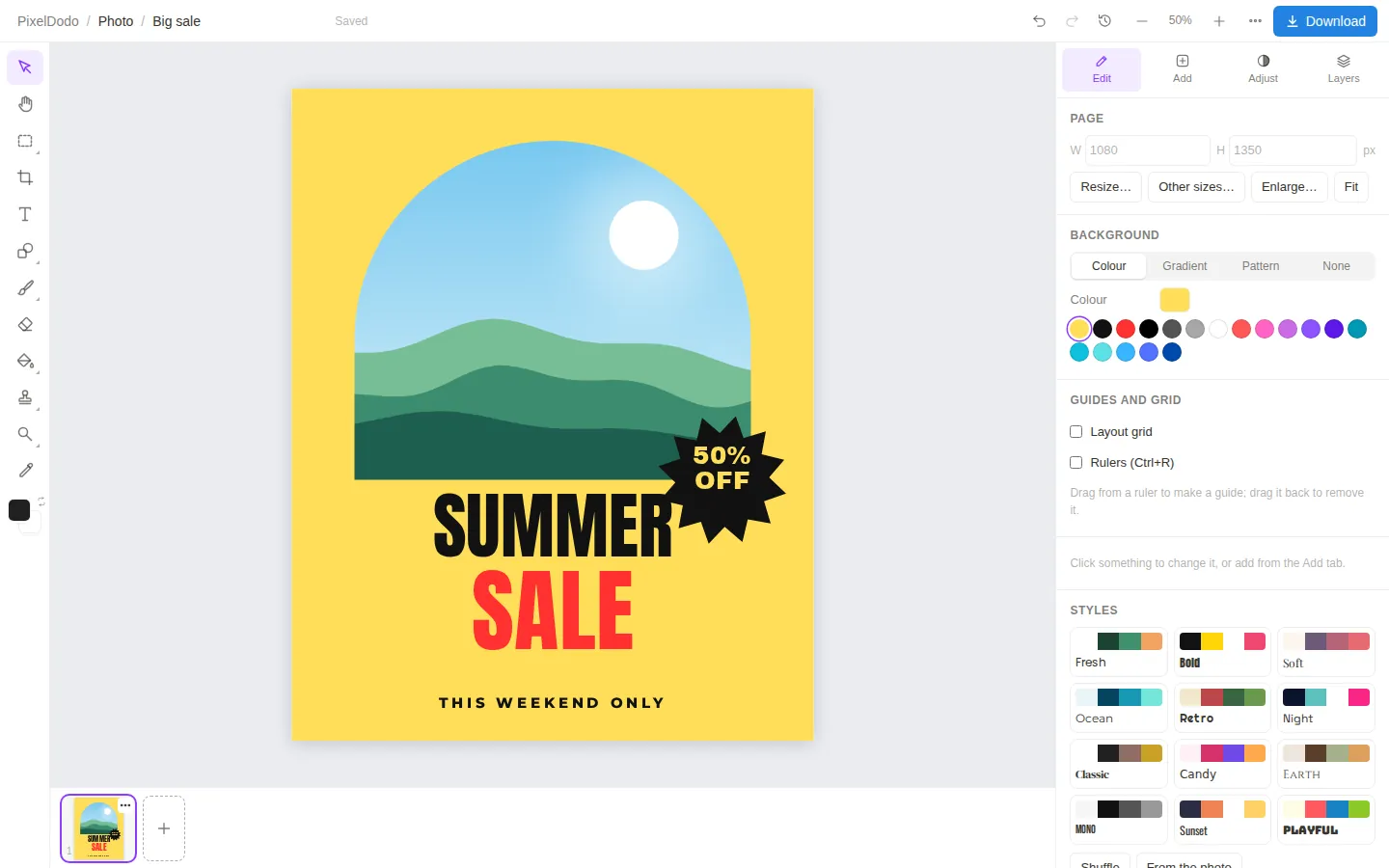 The Photo editor