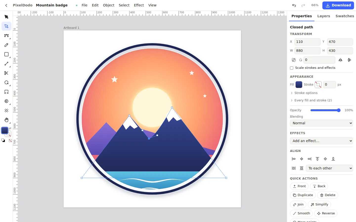 The Vector editor