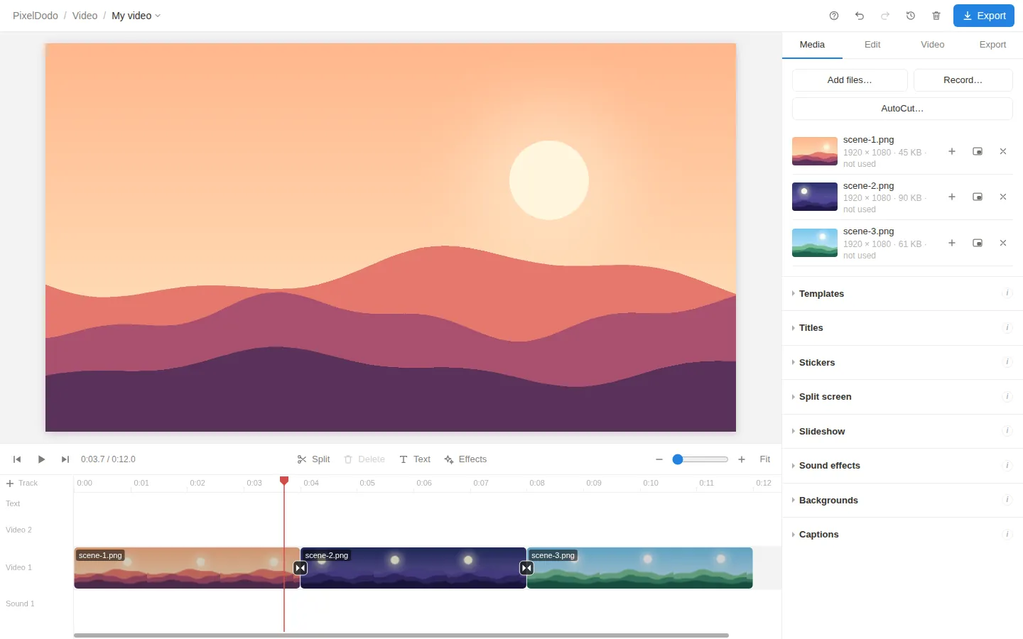 The Video editor
